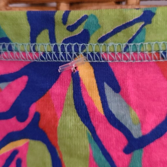 LILLY PULITZER Palmetto Dress Pink ¾” Sleeve Knee Length Button Pocket - Picture 9 of 9